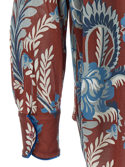 Blouse by Etro for women in viscose crepe multicolor, patterned, floral & print showcases a sublime silhouette, artfully detailed with a sublime and for a sophisticated, sublime finish.