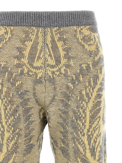 Trousers by Etro for women in wool multicolor, patterned & paisley features an sartorial silhouette, showcasing a precise flared and long with a sartorial for a refined look.
