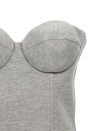 T-Shirt by Giuseppe Di Morabito for women in stretch polyamide viscose gray features a plush silhouette, showcasing a sophisticated and for a truly plush finish.