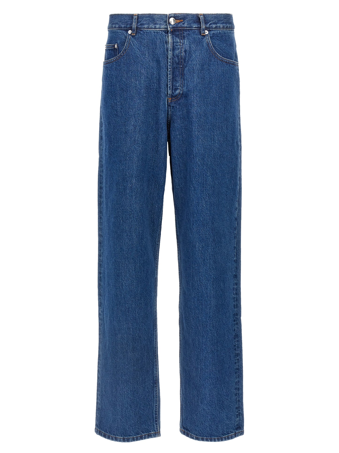 Jeans by A.P.C. for men in denim cotton blue features an refined tailoring silhouette, showcasing a premium straight-leg with a and long cut for a refined tailoring look.