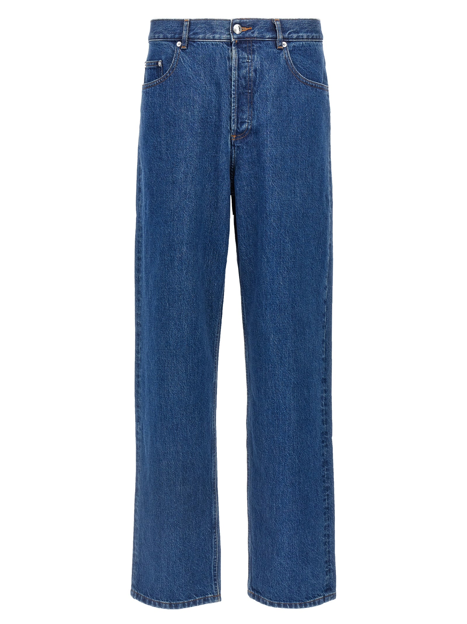 Jeans by A.P.C. for men in denim cotton blue features an refined tailoring silhouette, showcasing a premium straight-leg with a and long cut for a refined tailoring look.