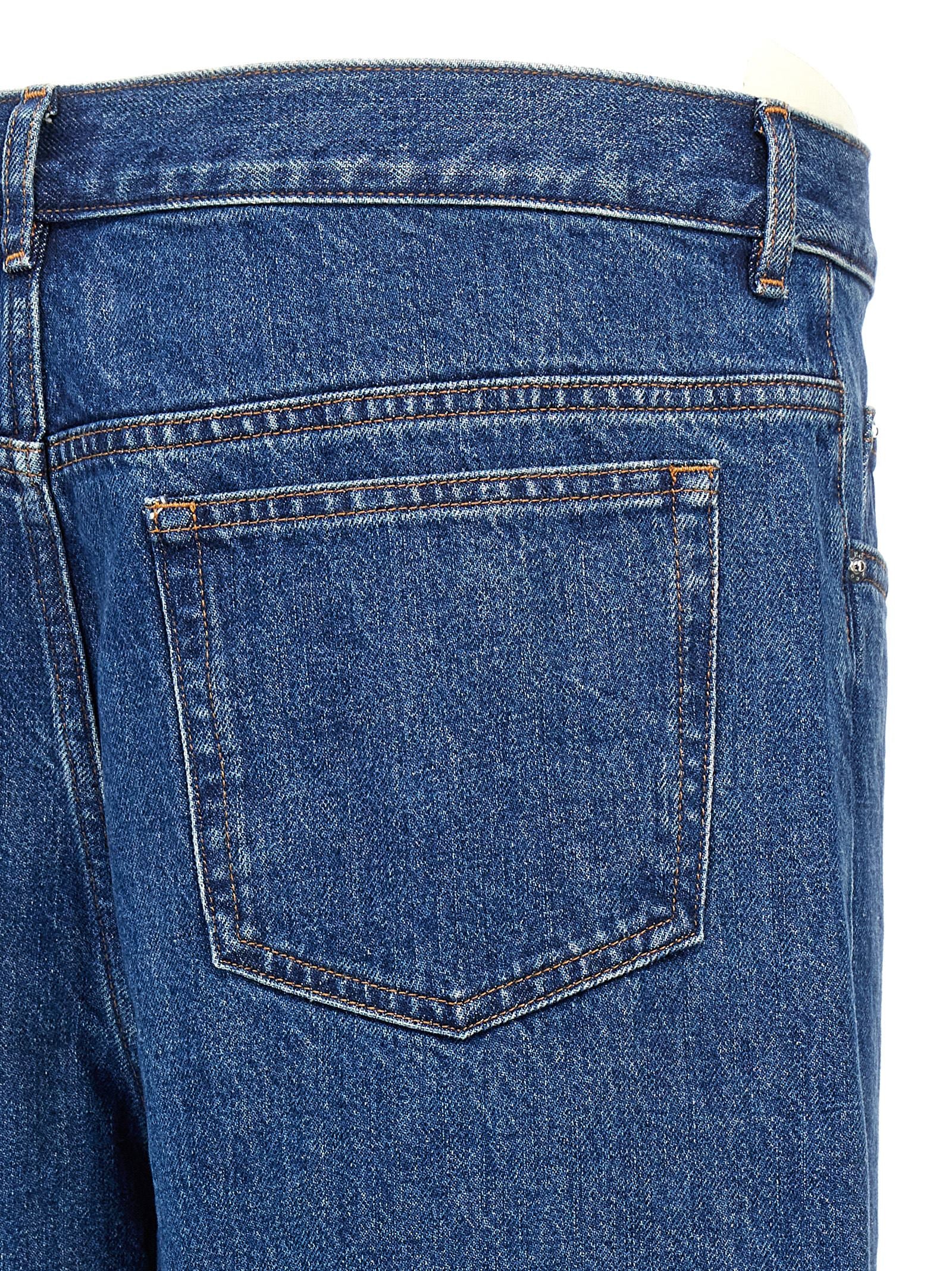 Jeans by A.P.C. for men in denim cotton blue features an sophisticated and straight-leg with a precise long, creating a sophisticated and sophisticated silhouette.