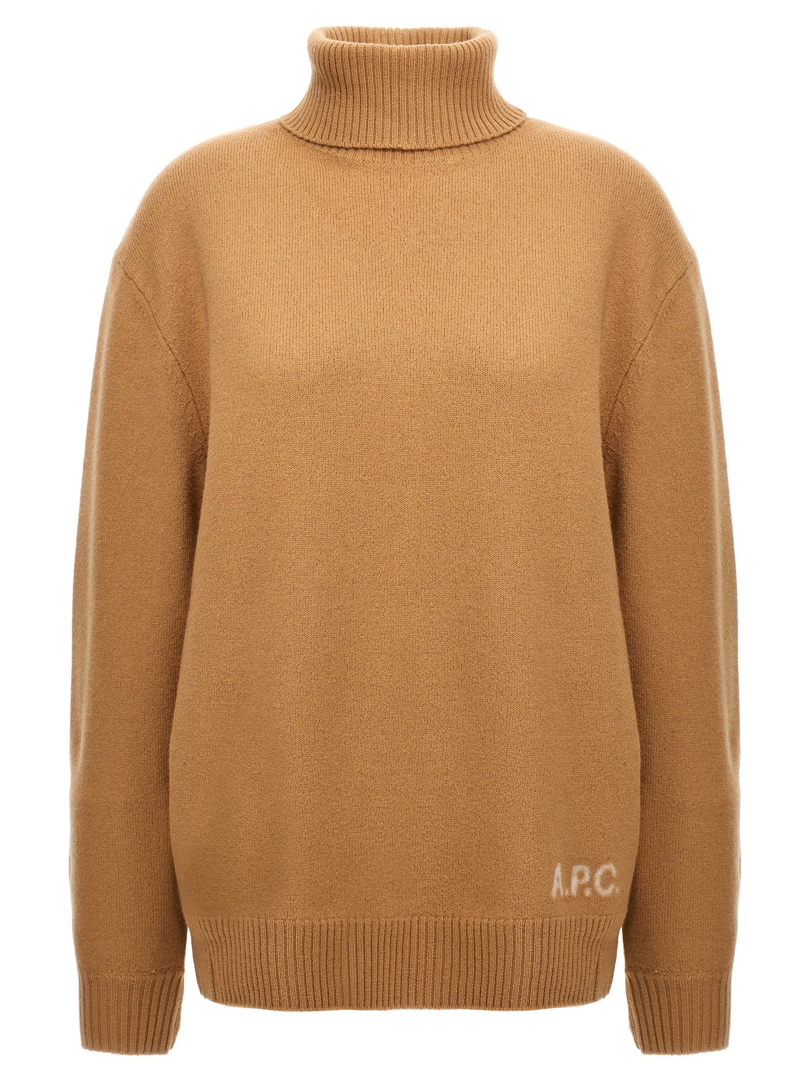 Cardigan by A.P.C. for women in virgin wool beige & print features an crisp silhouette, showcasing a sophisticated and detail for a truly crisp finish.