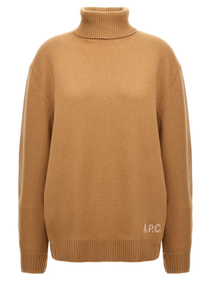 Cardigan by A.P.C. for women in virgin wool beige & print features an crisp silhouette, showcasing a sophisticated and detail for a truly crisp finish.