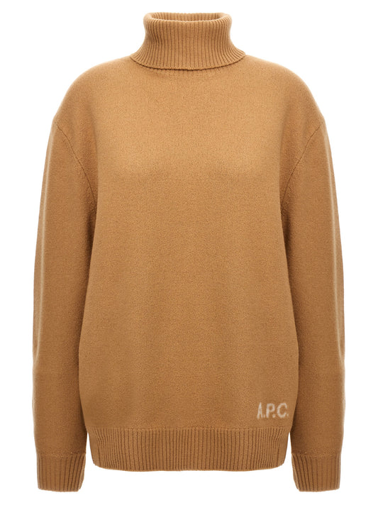 Cardigan by A.P.C. for women in virgin wool beige & print features an crisp silhouette, showcasing a sophisticated and detail for a truly crisp finish.