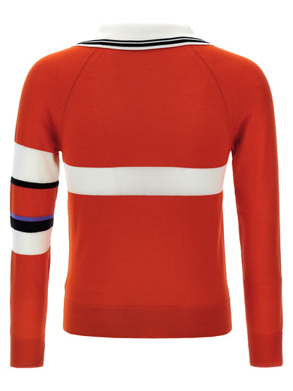 Cardigan by WALES BONNER for men in wool & silk multicolor features an crisp silhouette, showcasing a sophisticated v-neck neckline and detail for a truly crisp finish.