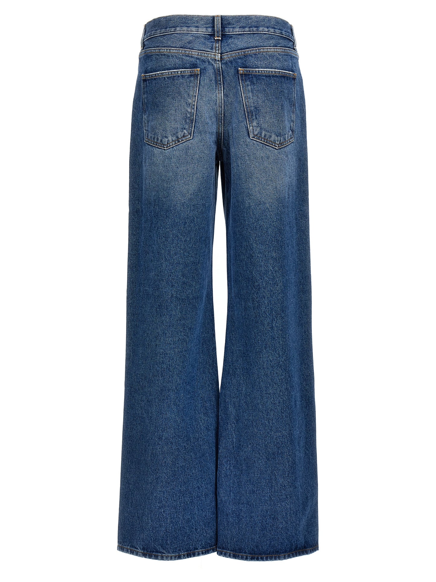 Jeans by Armarium for women in denim cotton blue features a refined silhouette with a refined wide, defined by a and a refined long for a refined finish.