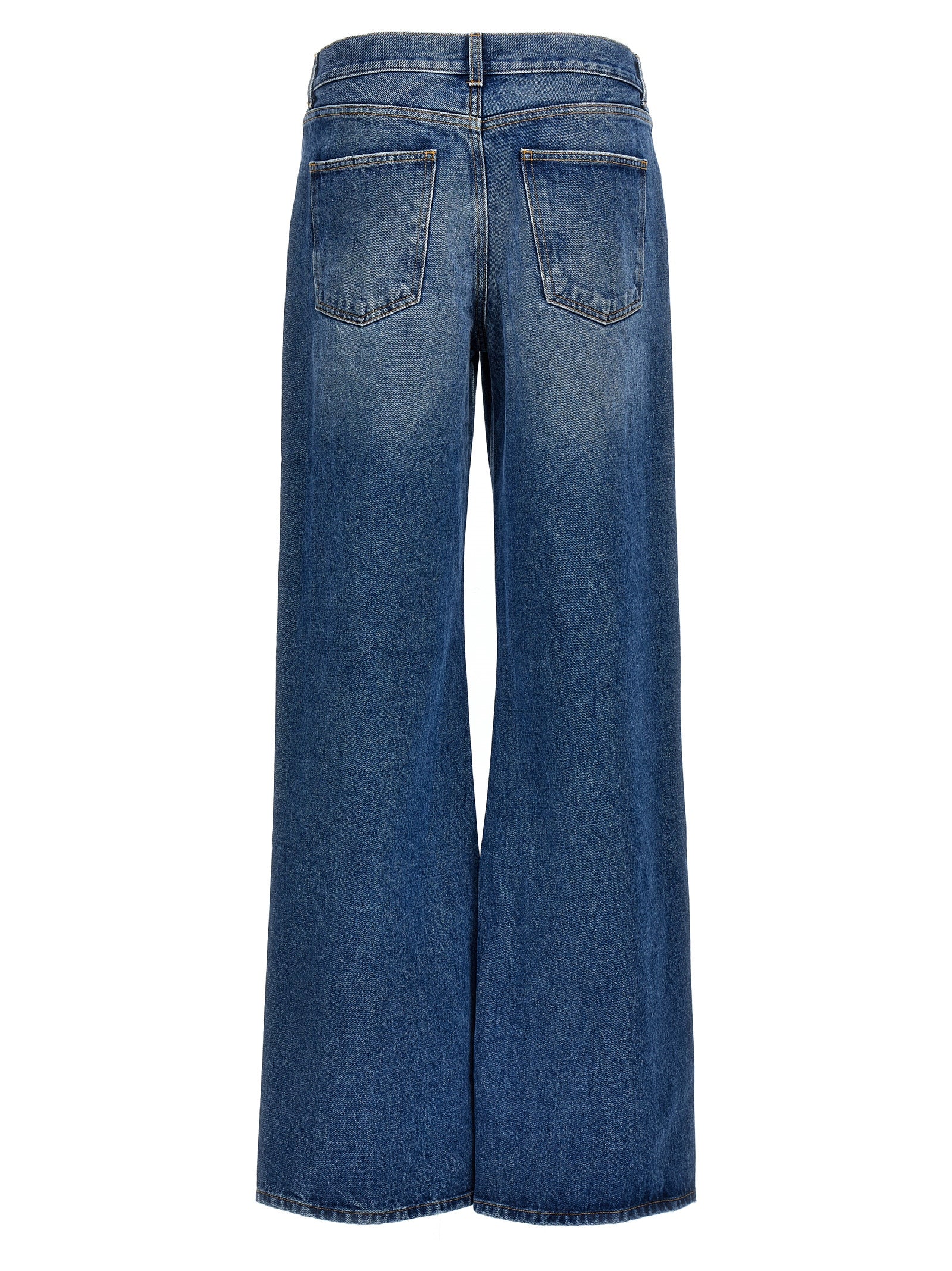 Jeans by Armarium for women in denim cotton blue features a refined silhouette with a refined wide, defined by a and a refined long for a refined finish.