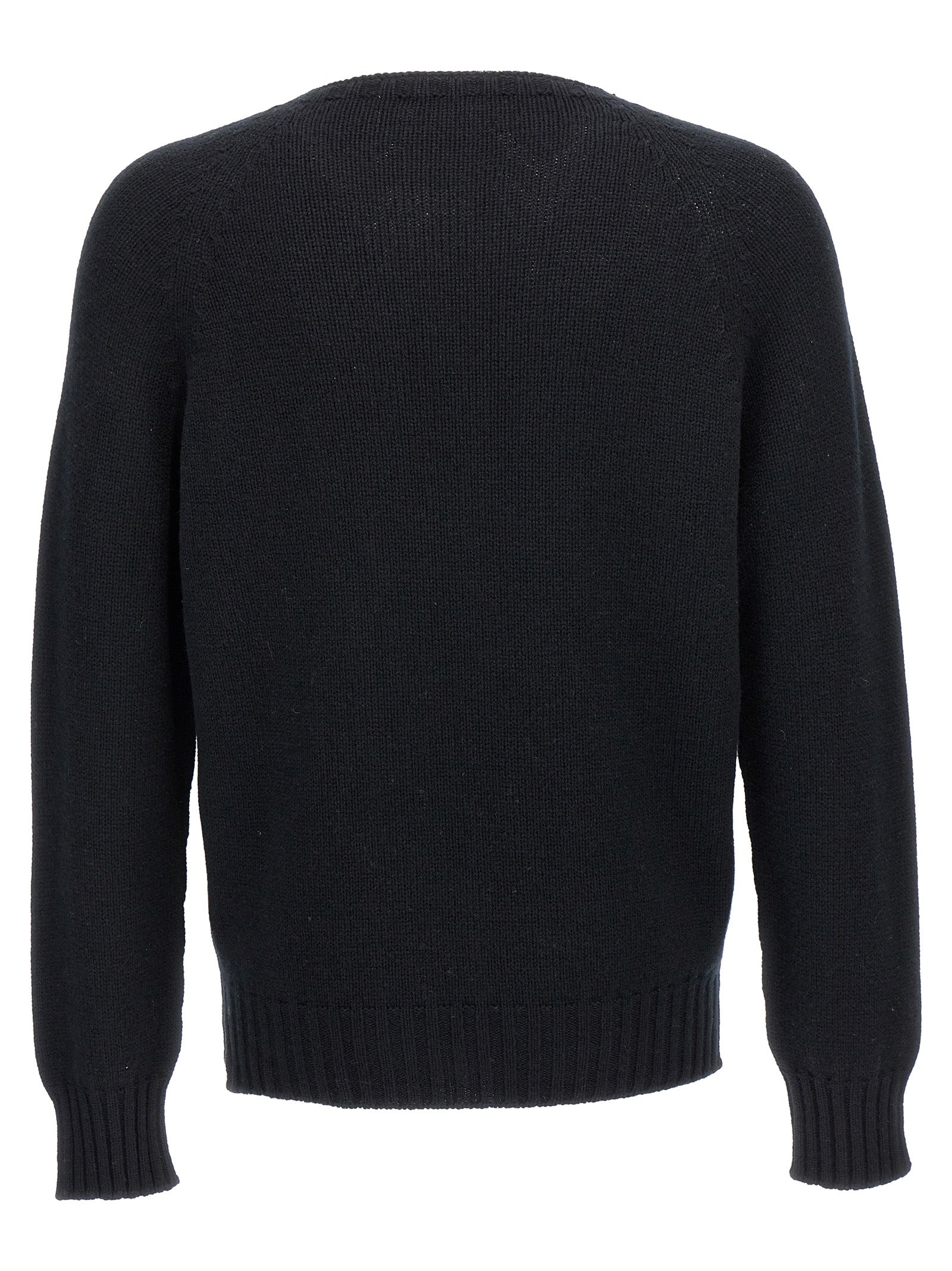 Cardigan by MA'RY'YA for men in cashmere silk & modacrylic black features a nuanced silhouette with a refined and nuanced detailing for a sophisticated look.