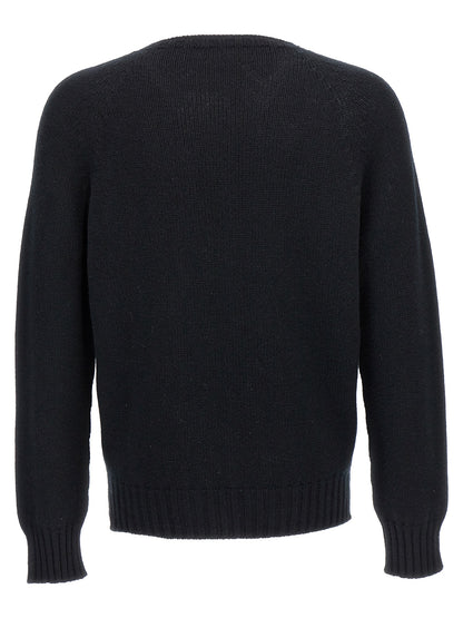 Cardigan by MA'RY'YA for men in cashmere silk & modacrylic black features a nuanced silhouette with a refined and nuanced detailing for a sophisticated look.