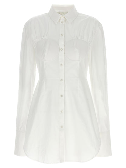 Blouse by Nensi Dojaka for women in cotton white, featuring a nuanced and nuanced for a sophisticated finish.