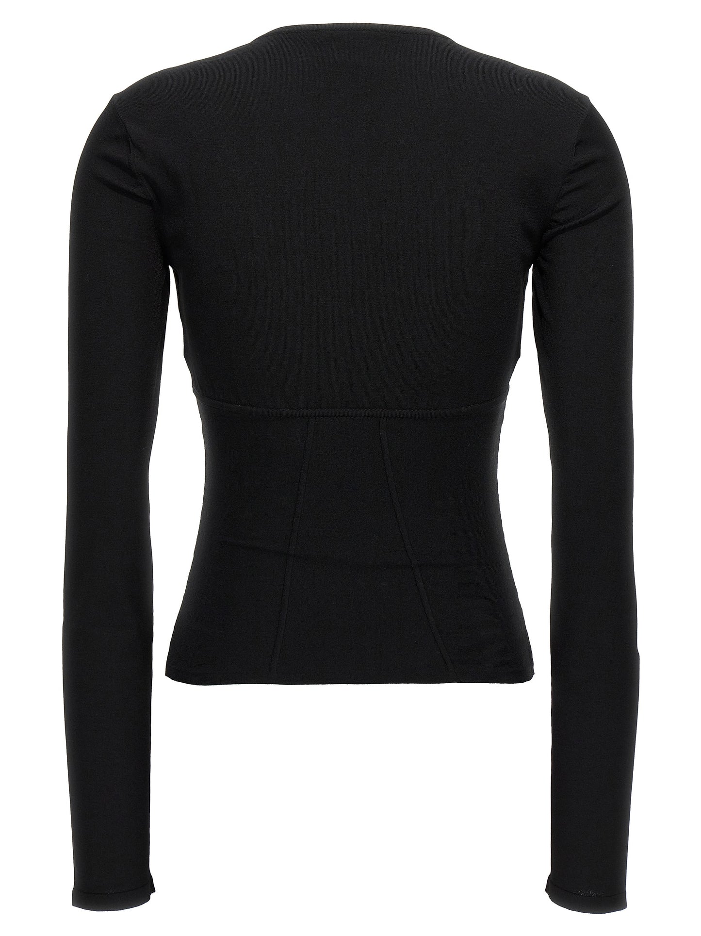 Tank Top by Nensi Dojaka for women in polyamide polyester viscose black presents a uncompromising silhouette, artfully detailed with a uncompromising wide-neck neckline and for a sophisticated, uncompromising finish.