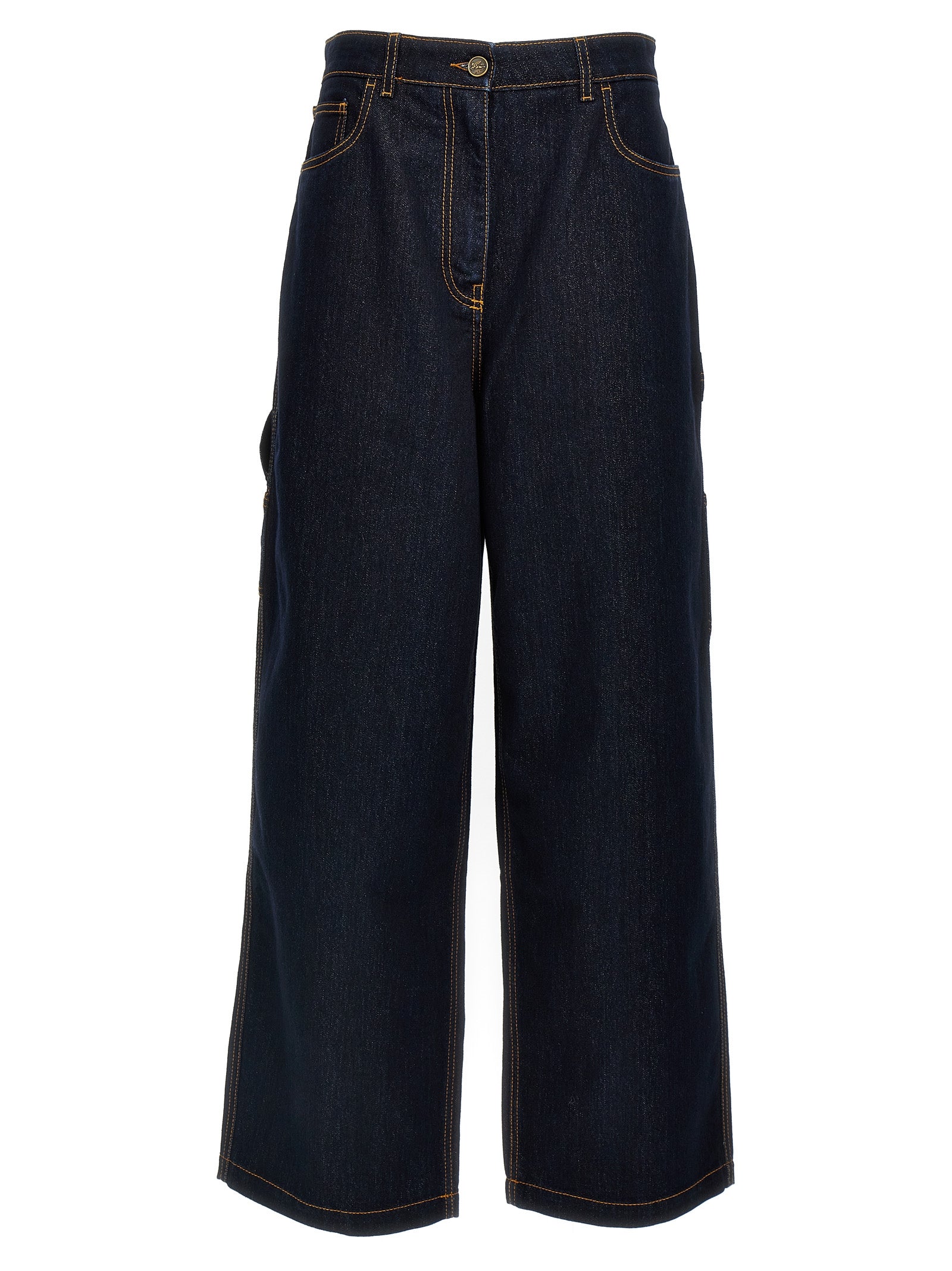 Jeans by Etro for women in viscose denim cotton blue features an refined tailoring silhouette, showcasing a premium wide with a and long cut for a refined tailoring look.