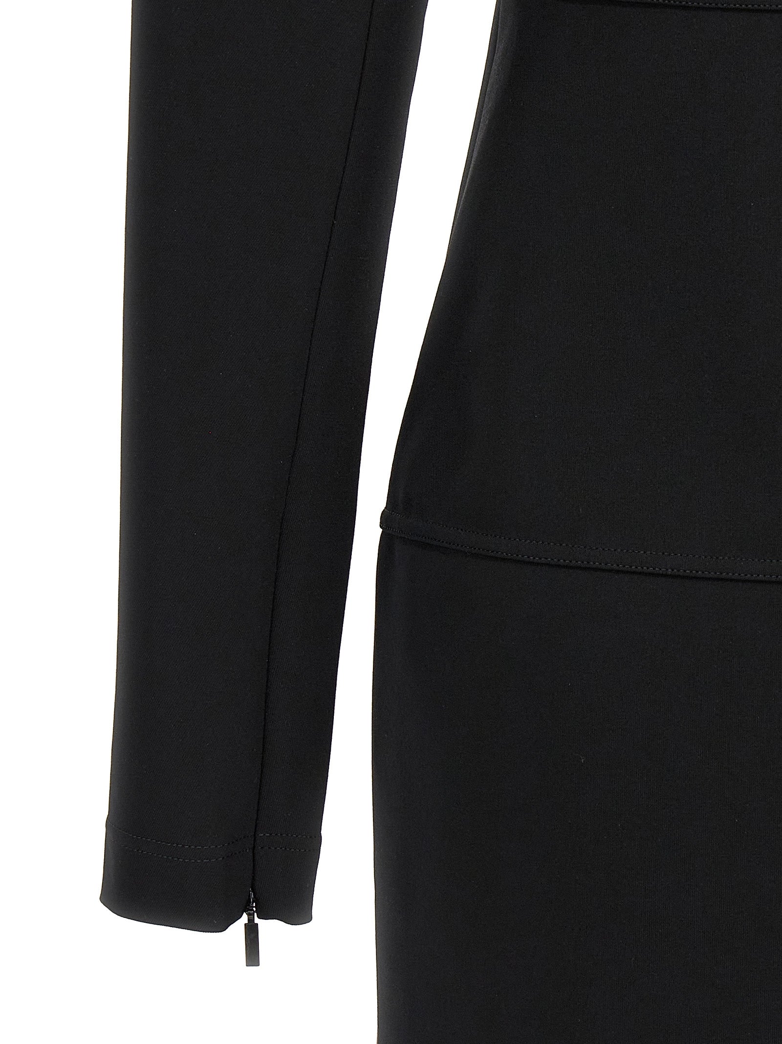 Dress by Fendi for women in stretch viscose black & signature showcases a striking silhouette, elegantly detailed with a , refined , and a striking midi for a striking finish.
