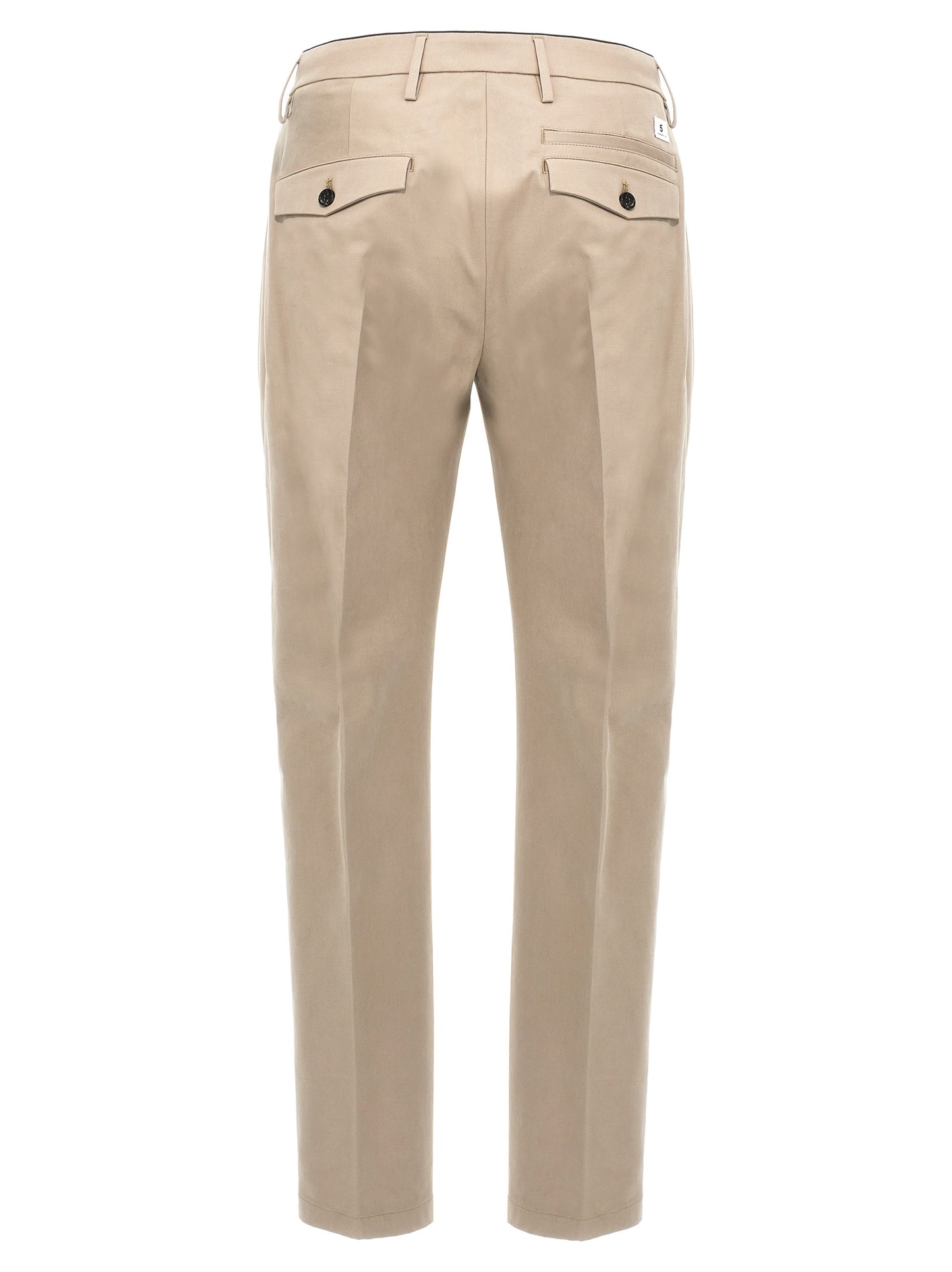 Casual Pants by Department 5 for men in stretch cotton beige presents a tailored silhouette, showcasing a tailored and long cut with a refined for a truly tailored aesthetic.