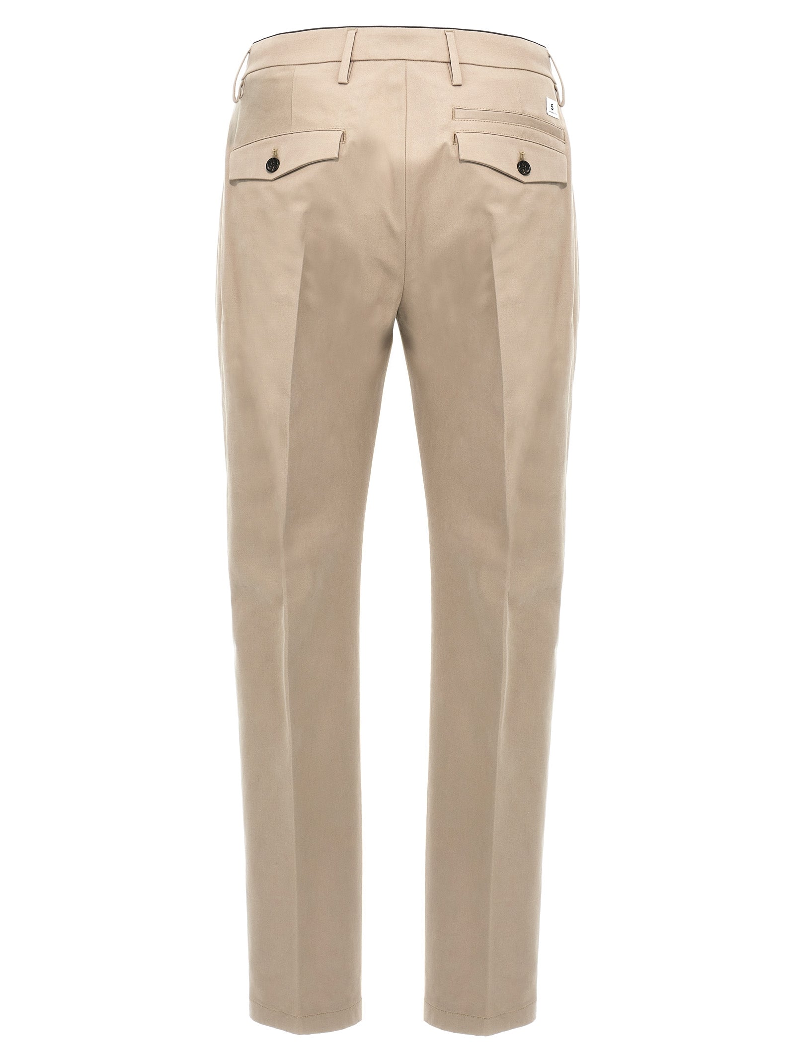 Casual Pants by Department 5 for men in stretch cotton beige presents a tailored silhouette, showcasing a tailored and long cut with a refined for a truly tailored aesthetic.