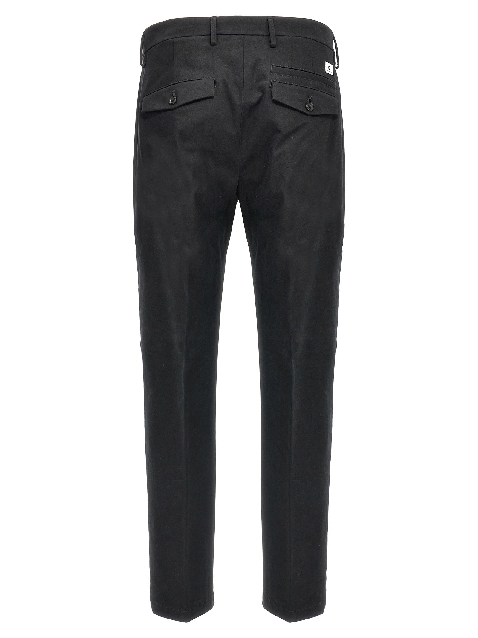 Casual Pants by Department 5 for men in stretch cotton black features an sartorial and long with a cut for a sartorial finish.