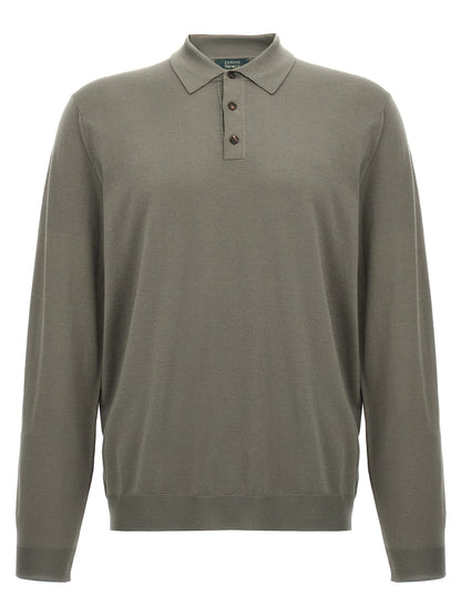 Polo Shirt by ZANONE for men in polyamide & virgin wool gray showcases a enviable silhouette, featuring a refined and for a enviable finish.