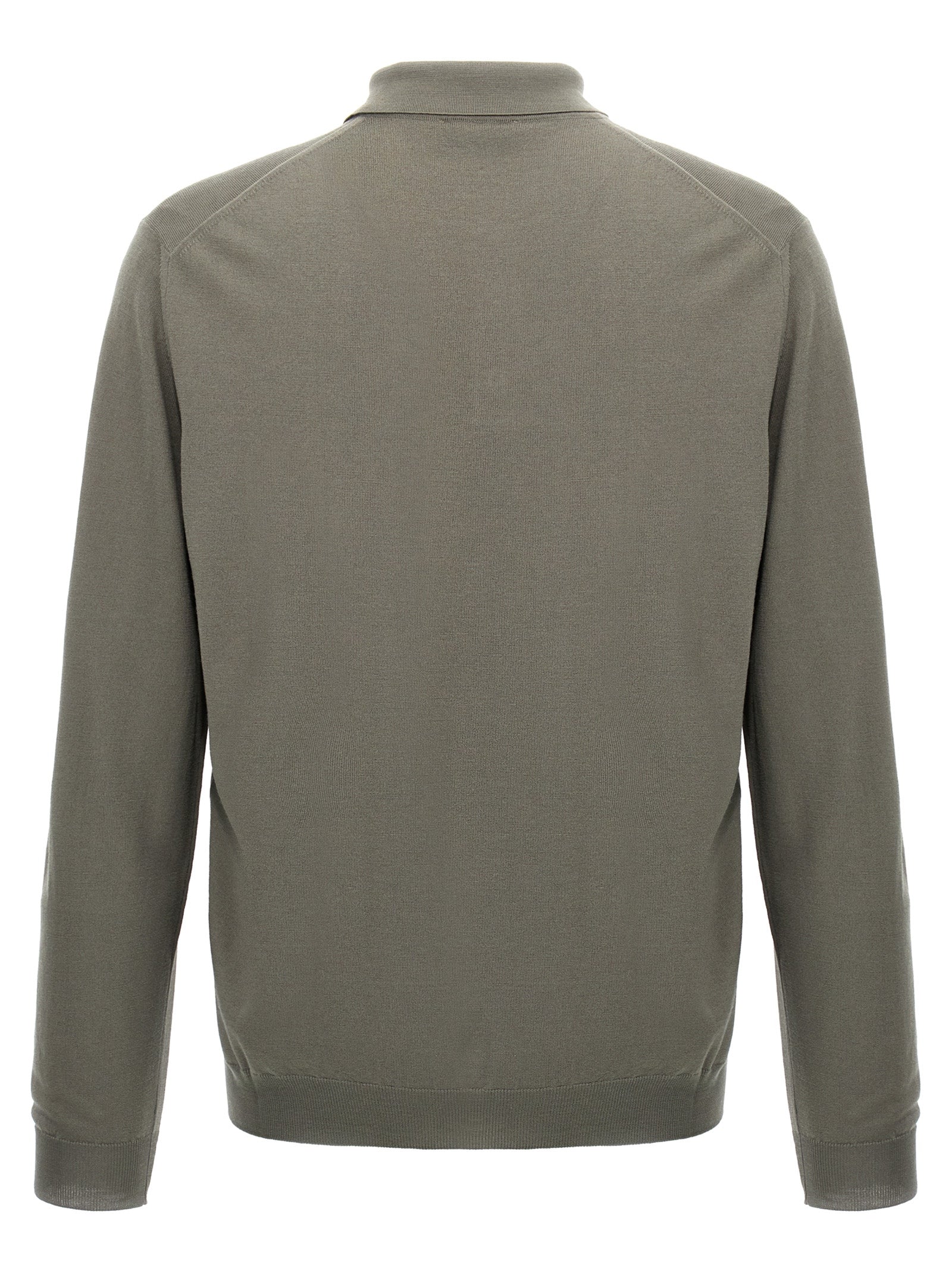 Polo Shirt by ZANONE for men in polyamide & virgin wool gray presents a crisp silhouette, artfully detailed with a crisp and crisp .