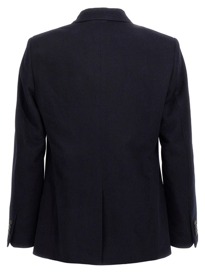 Blazer by Etro for men in cashmere blue features an sartorial silhouette, showcasing a sophisticated and sartorial for a truly sartorial finish.