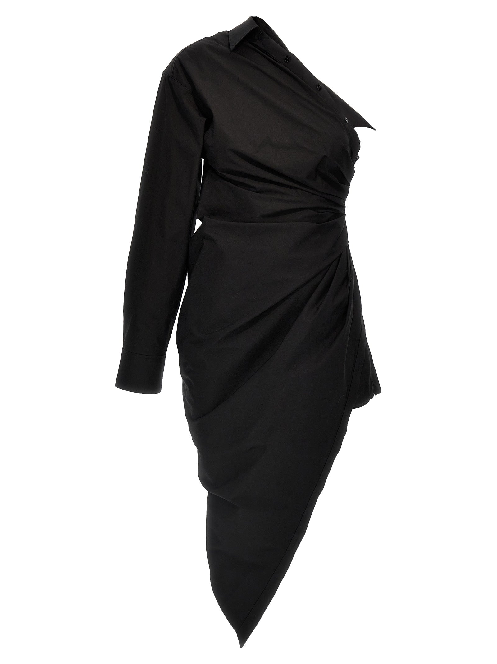 Dress by Alexander Wang for women in stretch cotton black features an sultry silhouette defined by a and , falling to an sultry short for a sultry look.