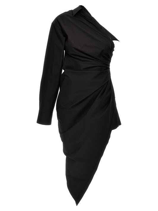 Dress by Alexander Wang for women in stretch cotton black features an sultry silhouette defined by a and , falling to an sultry short for a sultry look.