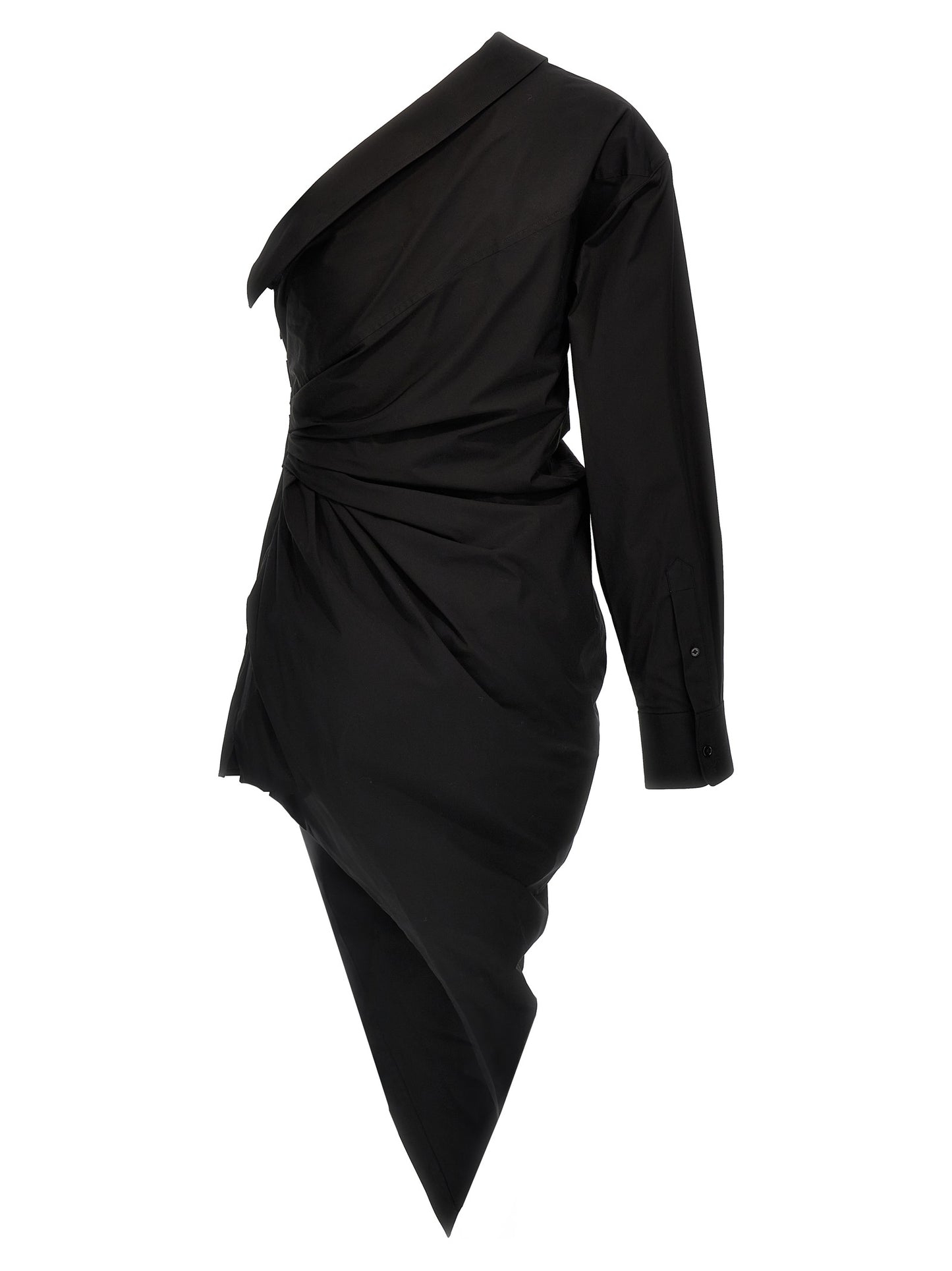 Dress by Alexander Wang for women in stretch cotton black showcases a striking silhouette, elegantly detailed with a , refined , and a striking short for a striking finish.