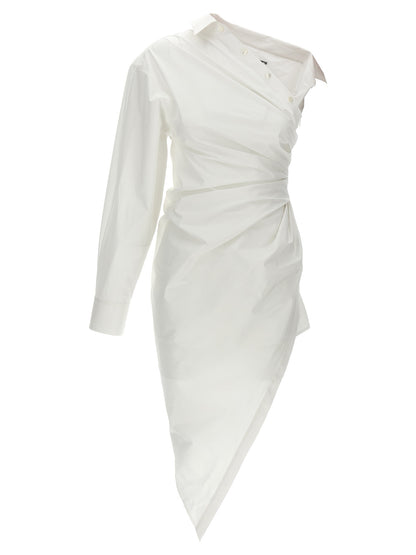 Dress by Alexander Wang for women in stretch cotton white features an magnificent silhouette, artfully detailed with a magnificent and that flows into an magnificent short mini.