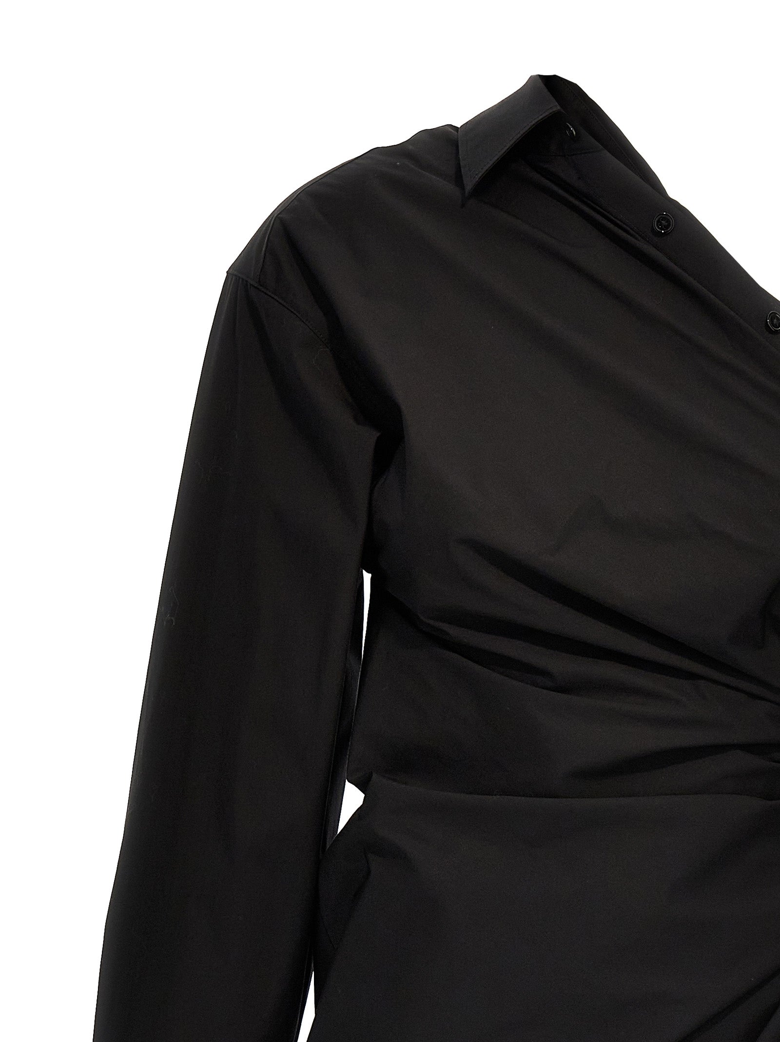 Dress by Alexander Wang for women in stretch cotton black features an eye catching silhouette with a sophisticated , elegant , and a refined short for a eye catching aesthetic.