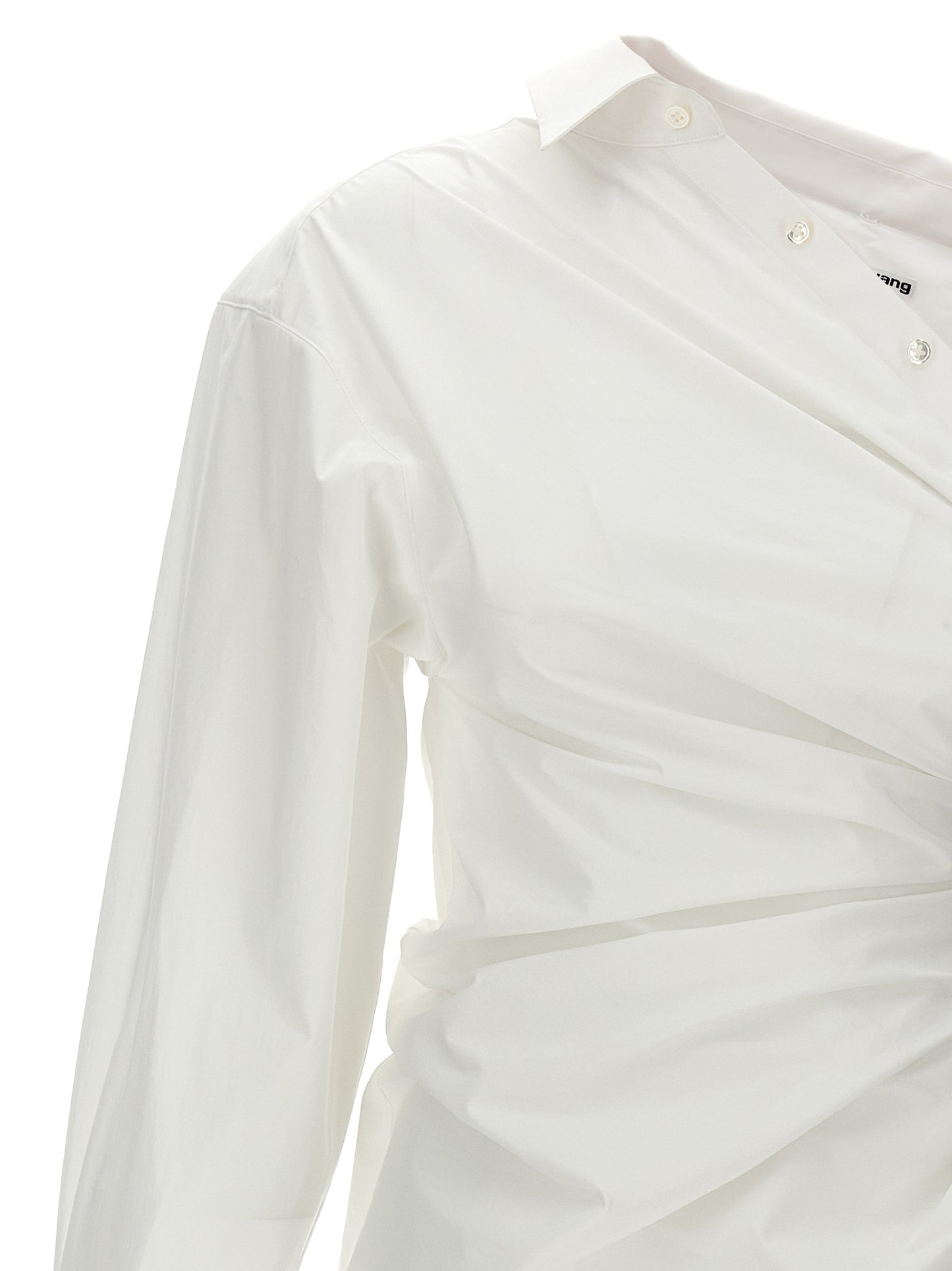 Dress by Alexander Wang for women in stretch cotton white features an sultry silhouette defined by a and , falling to an sultry short mini for a sultry look.