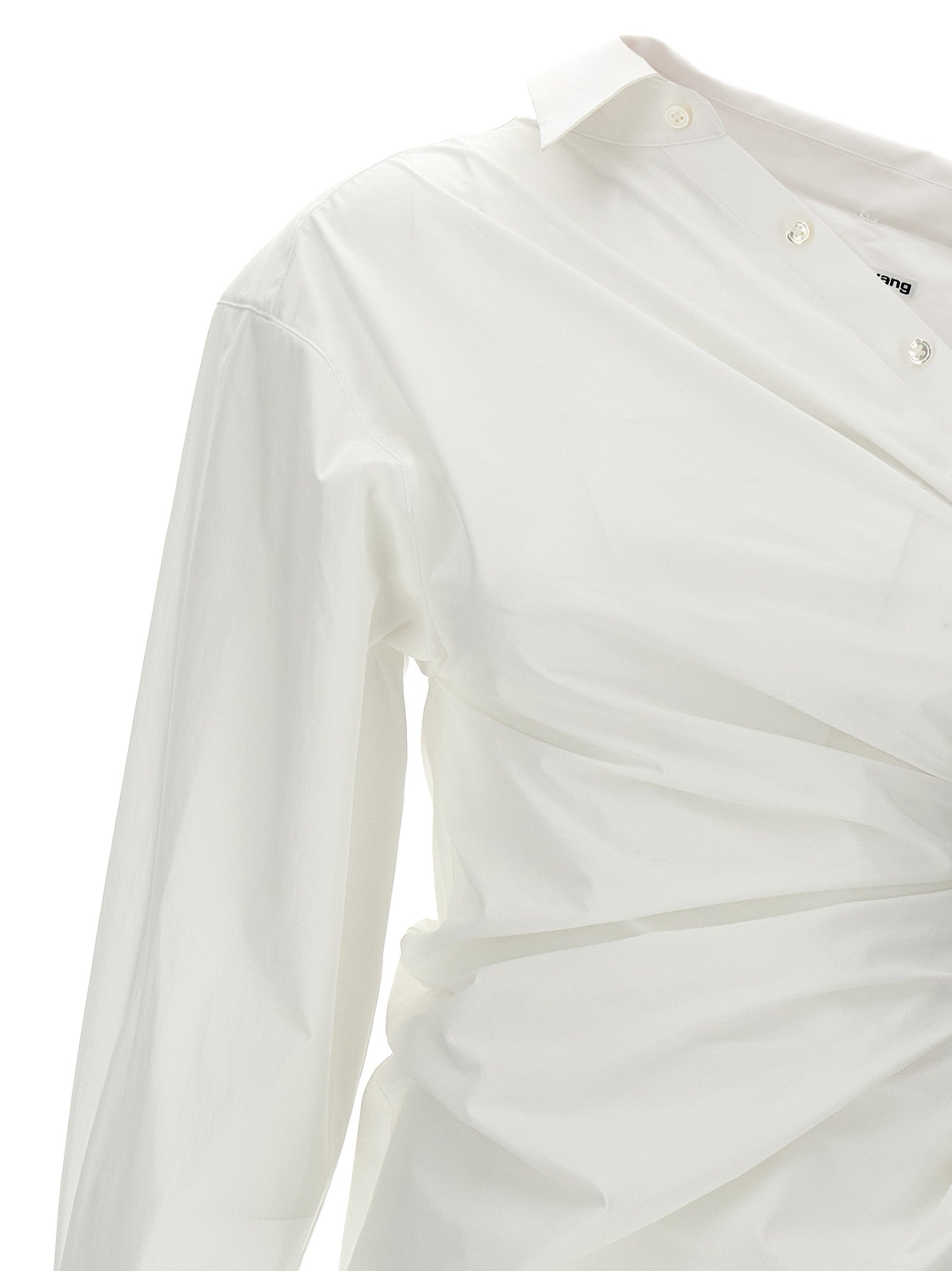 Dress by Alexander Wang for women in stretch cotton white features an sultry silhouette defined by a and , falling to an sultry short mini for a sultry look.