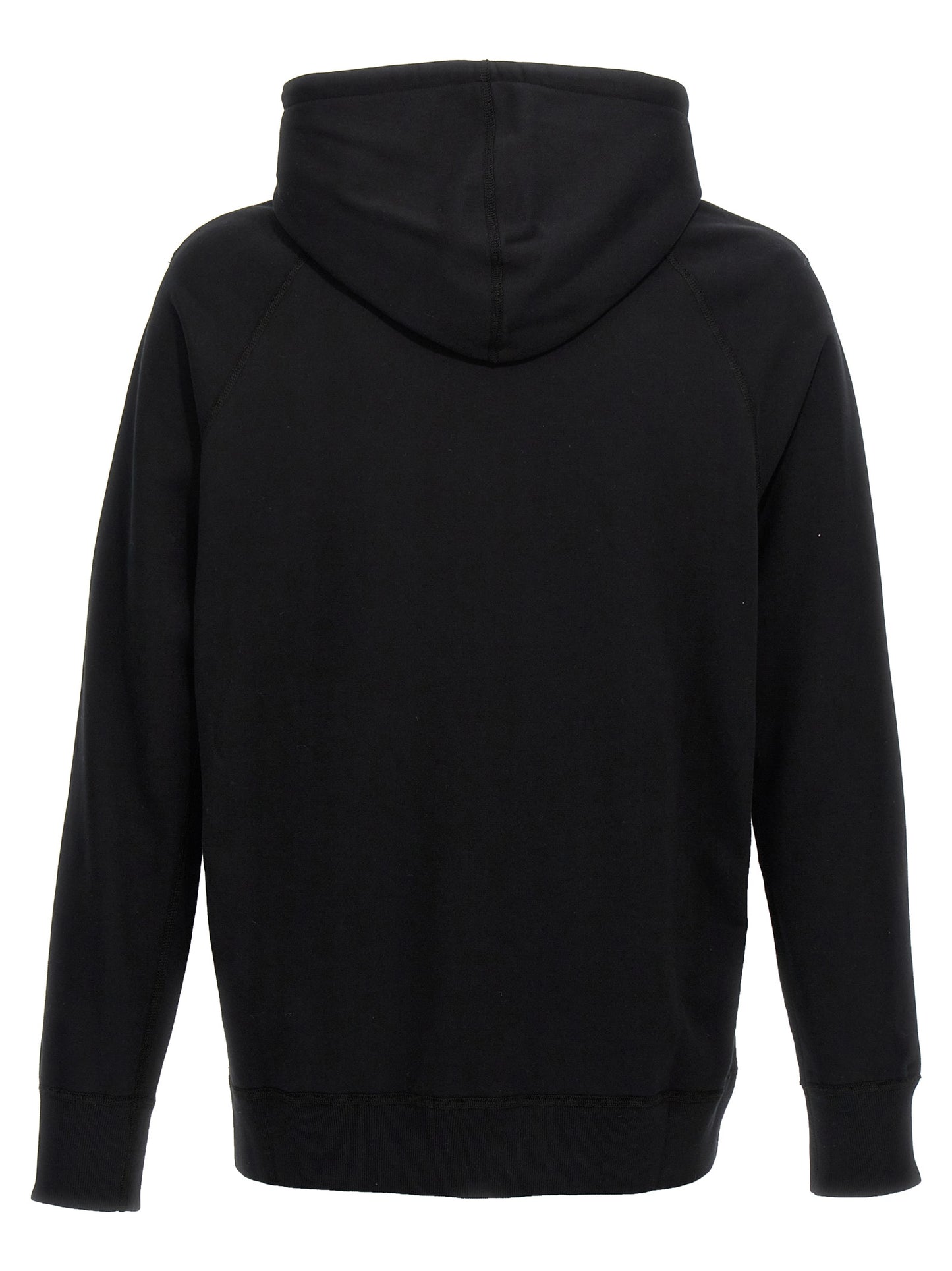 Sweatshirt Hoodie by Junya Watanabe for men in wool cotton bicolour, black, white & jacquard features an dramatic silhouette, showcasing a sophisticated hooded neckline and dramatic for a refined, modern aesthetic.