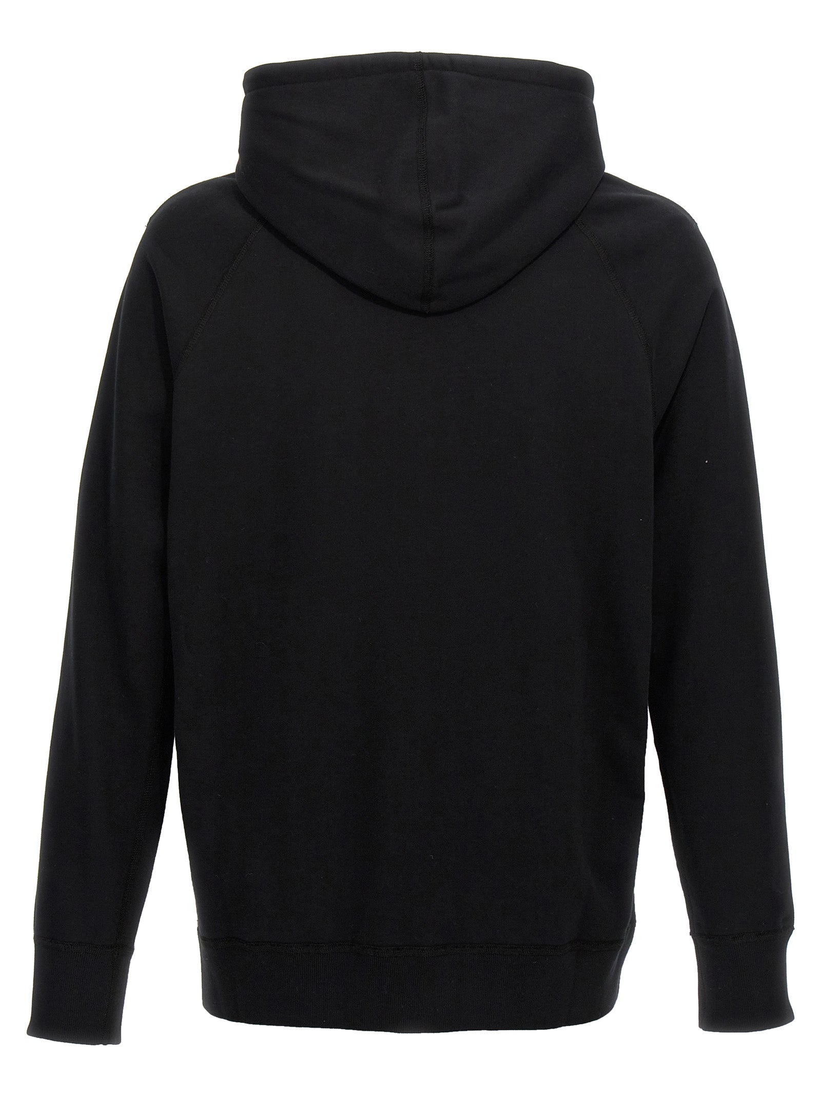Sweatshirt Hoodie by Junya Watanabe for men in wool cotton bicolour, black, white & jacquard features an dramatic silhouette, showcasing a sophisticated hooded neckline and dramatic for a refined, modern aesthetic.