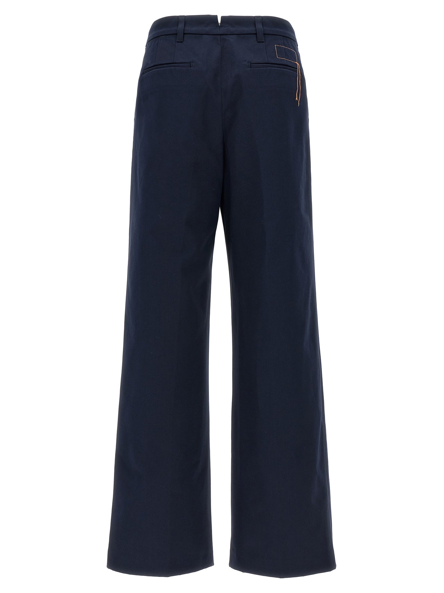 Casual Pants by Fortela for women in cotton blue features a refined silhouette with a refined wide, defined by a and a refined long for a refined finish.