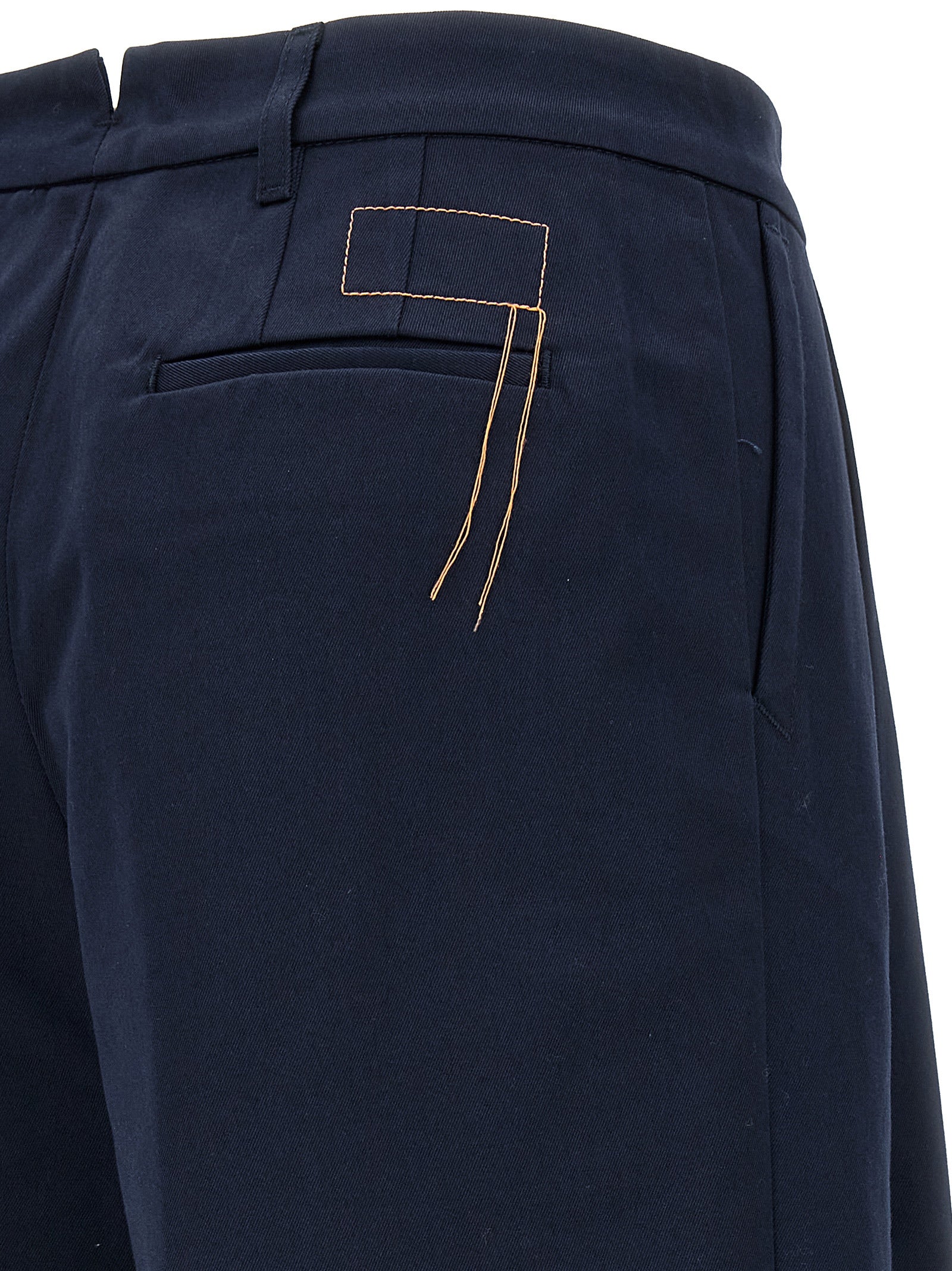 Casual Pants by Fortela for women in cotton blue presents a tailored silhouette, showcasing a tailored wide and long cut with a refined for a truly tailored aesthetic.