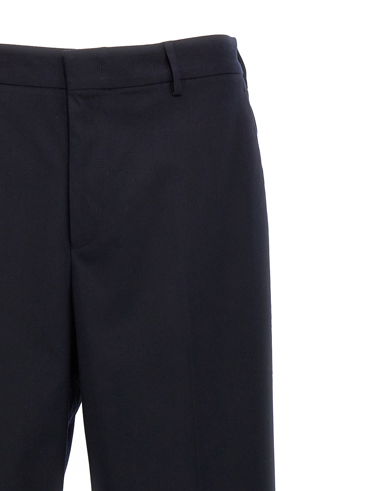 Casual Pants by CELLAR DOOR for men in polyethylene & cotton blue features a refined silhouette with a refined straight-leg, defined by a and a refined long for a refined finish.