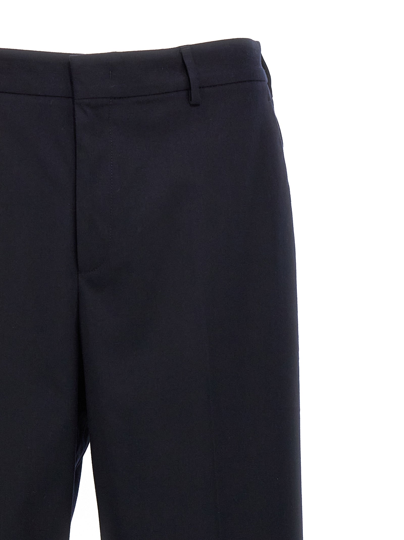 Casual Pants by CELLAR DOOR for men in polyethylene & cotton blue features a refined silhouette with a refined straight-leg, defined by a and a refined long for a refined finish.