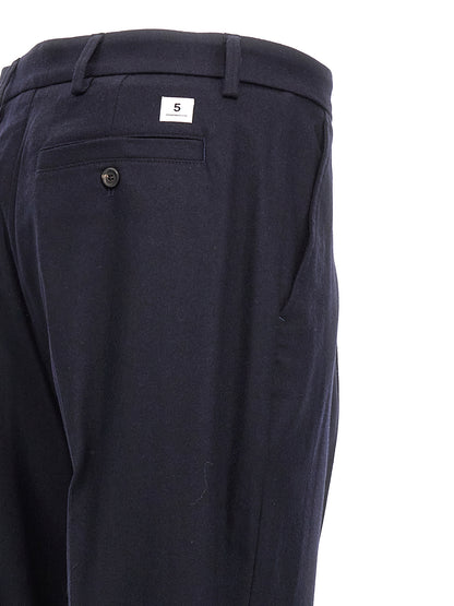 Trousers by Department 5 for men in cashmere wool & nylon blue presents a perennial silhouette, meticulously tailored with a cut, long finish, and an elegant .