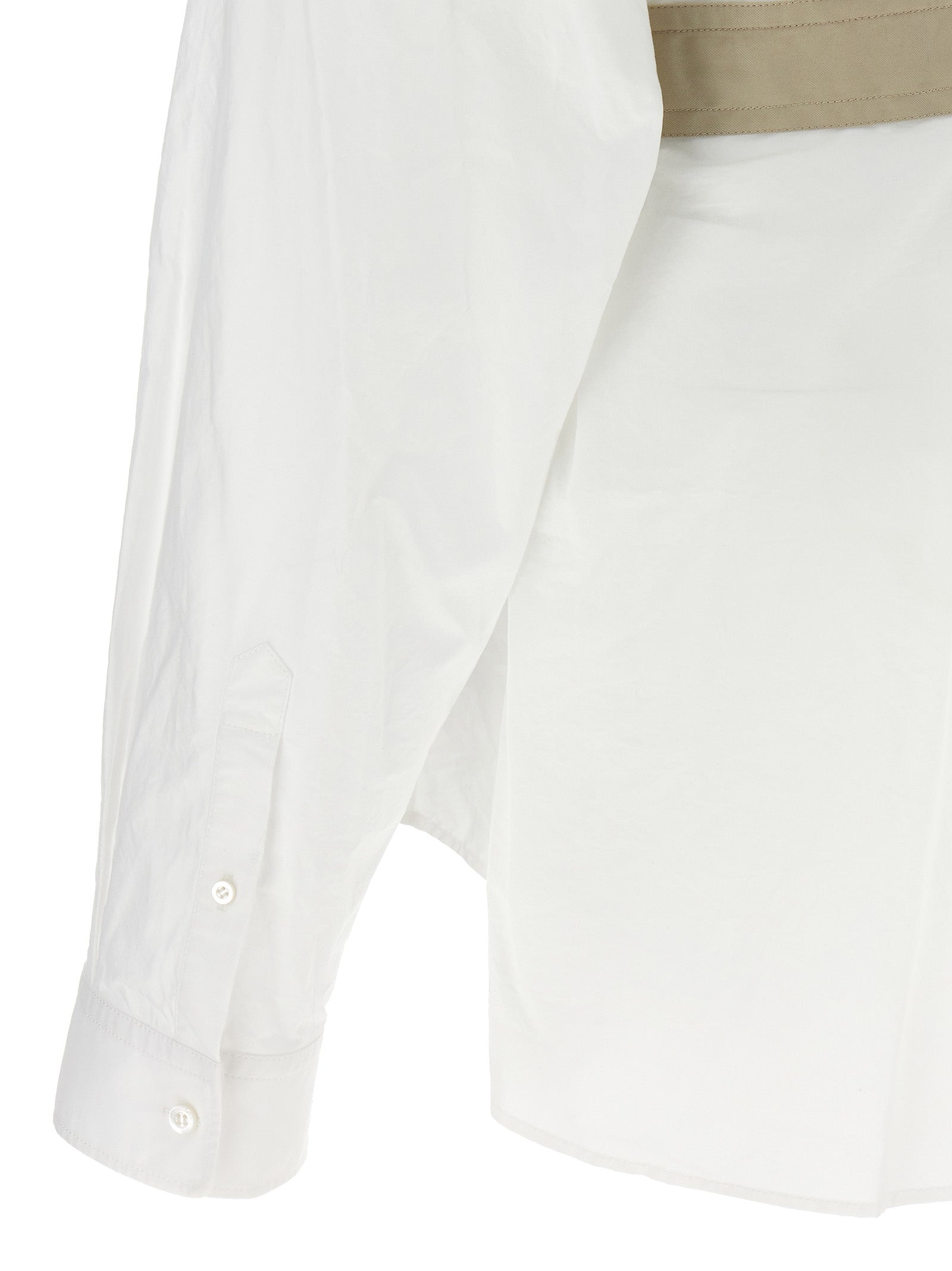 Blouse by Balenciaga for women in cotton white features an polished silhouette, showcasing a sophisticated and detail for a truly polished finish.
