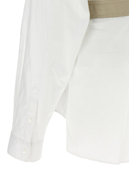 Blouse by Balenciaga for women in cotton white features an polished silhouette, showcasing a sophisticated and detail for a truly polished finish.