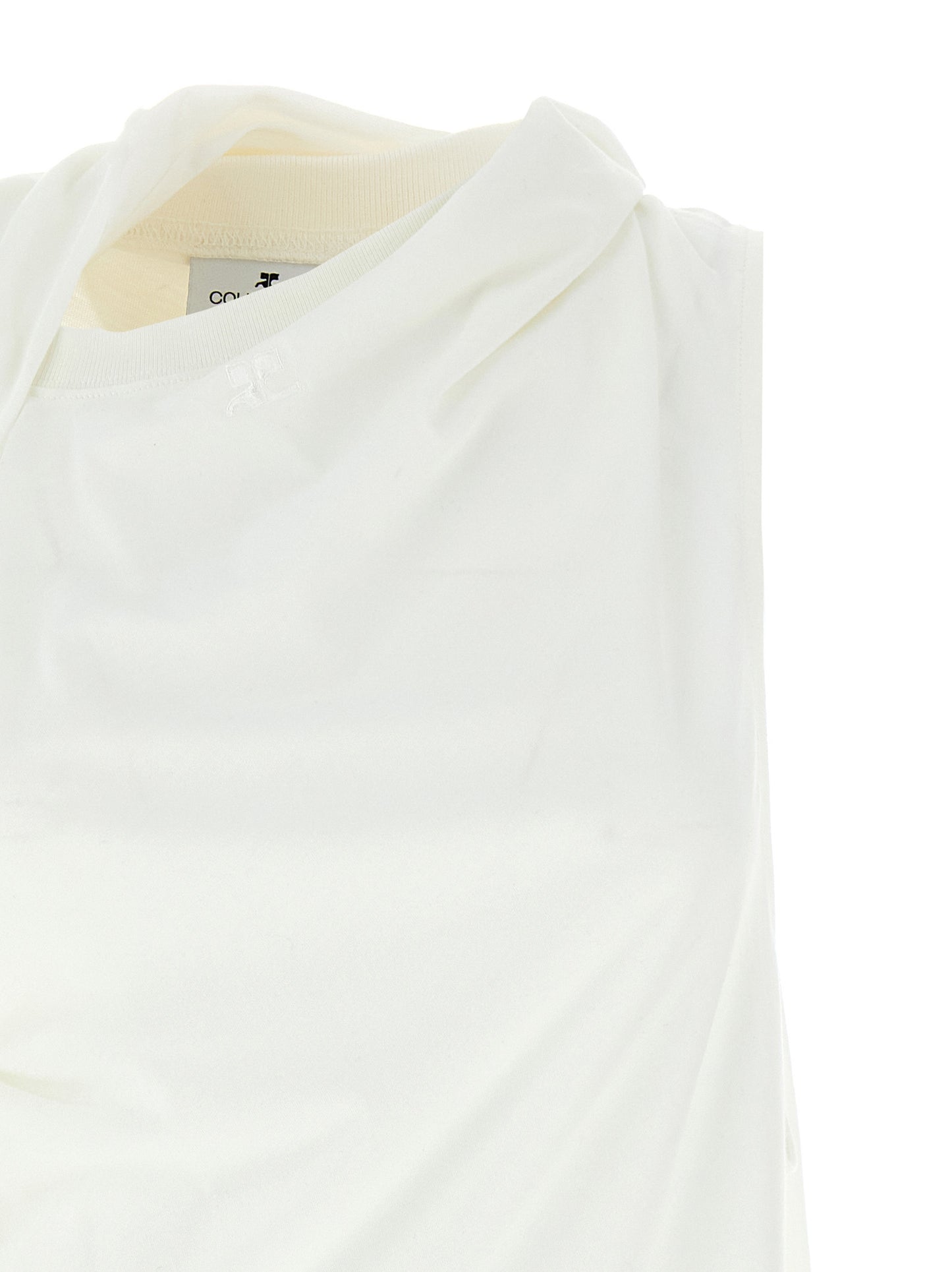 T-Shirt by Courrèges for women in cotton white features an on trend silhouette, perfectly showcasing a on trend and crew neckline for an elevated aesthetic.