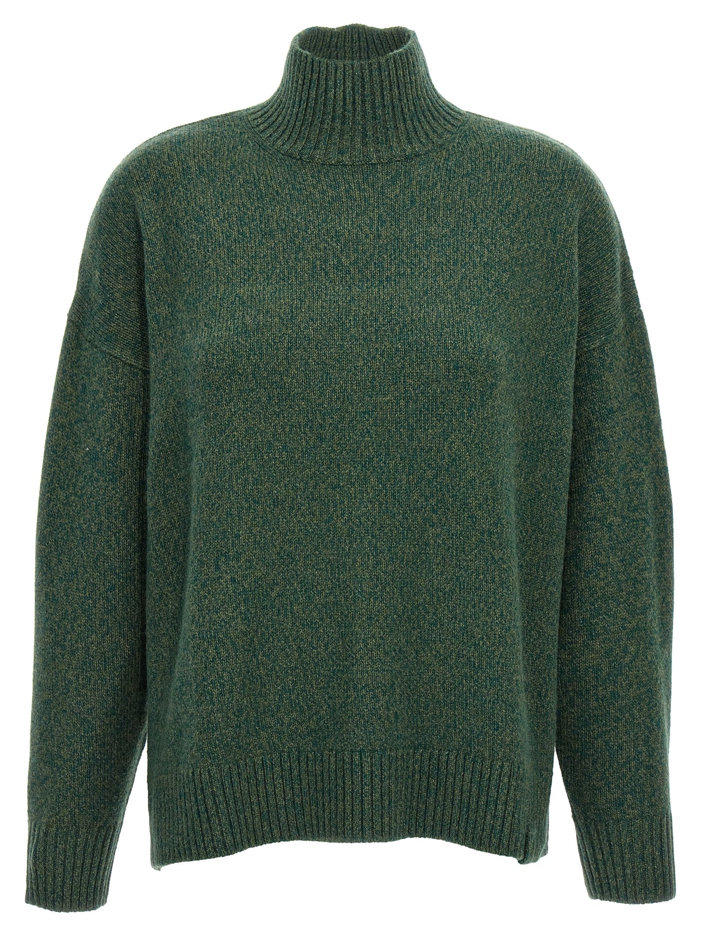 Cardigan by Victoria Beckham for women in cashmere bicolour & green presents a textural silhouette, artfully finished with a textural high-neck neckline and long-sleeve for a sophisticated, textural look.