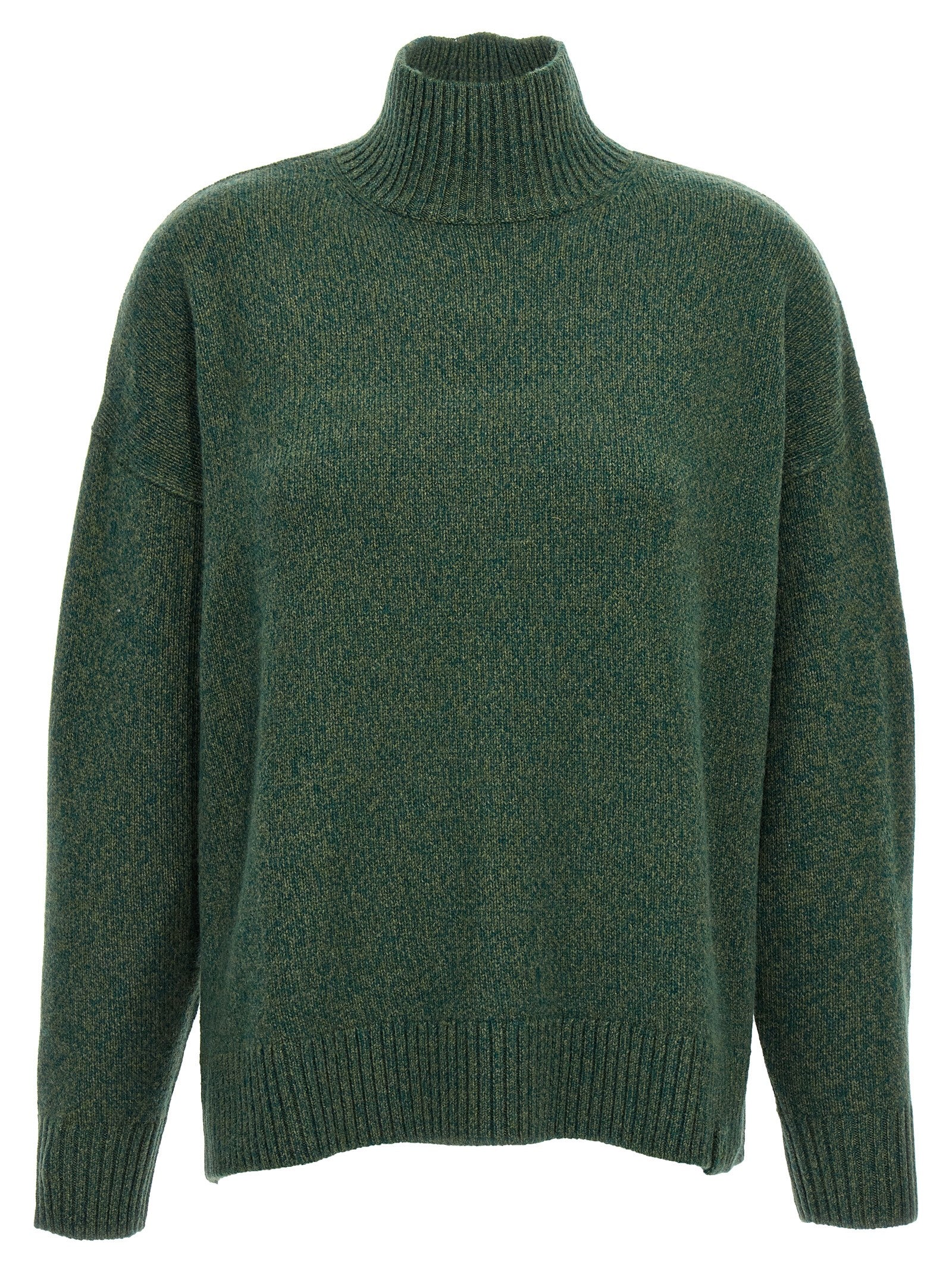 Cardigan by Victoria Beckham for women in cashmere bicolour & green presents a textural silhouette, artfully finished with a textural high-neck neckline and long-sleeve for a sophisticated, textural look.