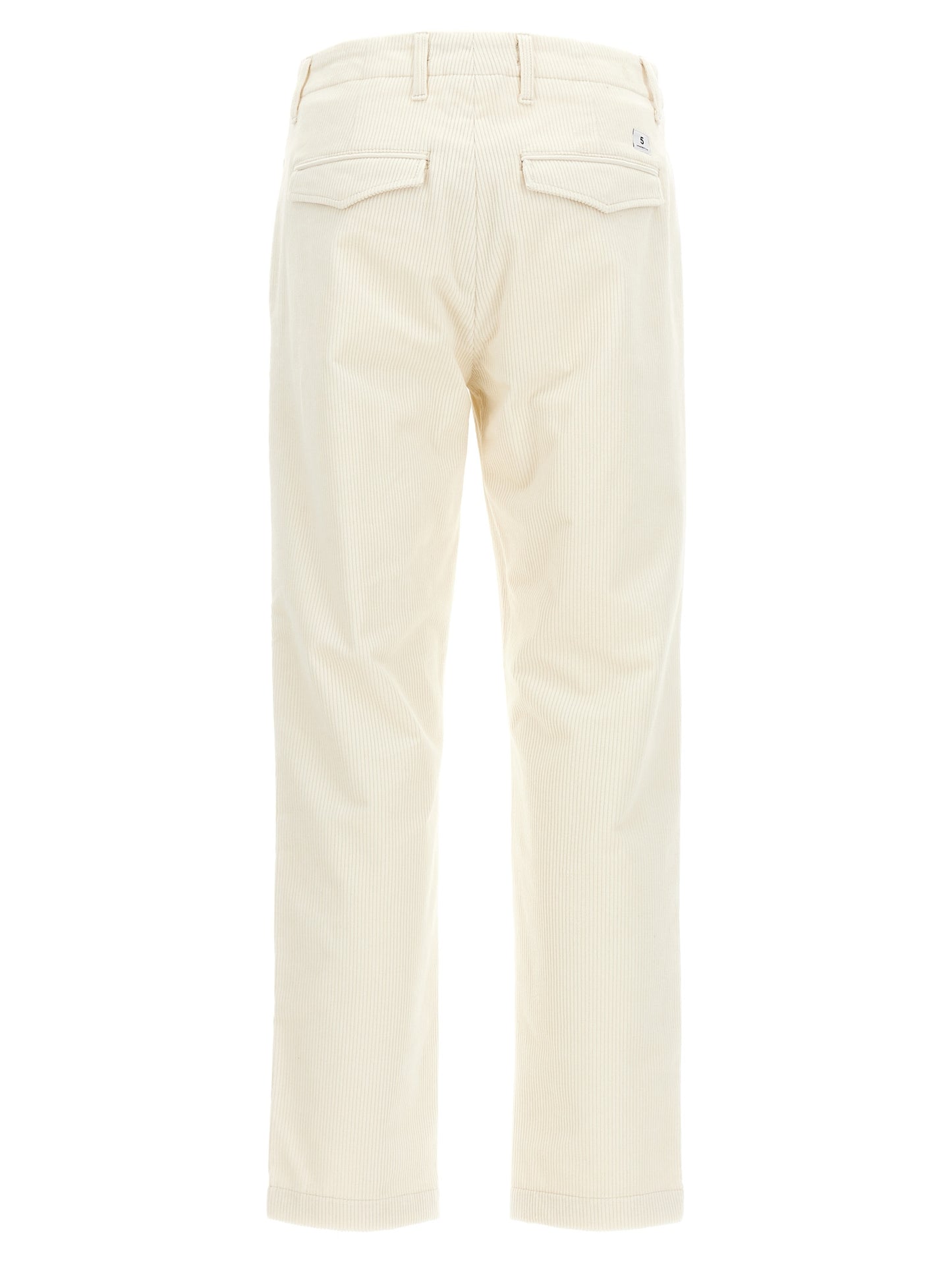 Casual Pants by Department 5 for men in stretch cotton corduroy white features a polished silhouette with a polished , reaching a polished long and finished with a polished .