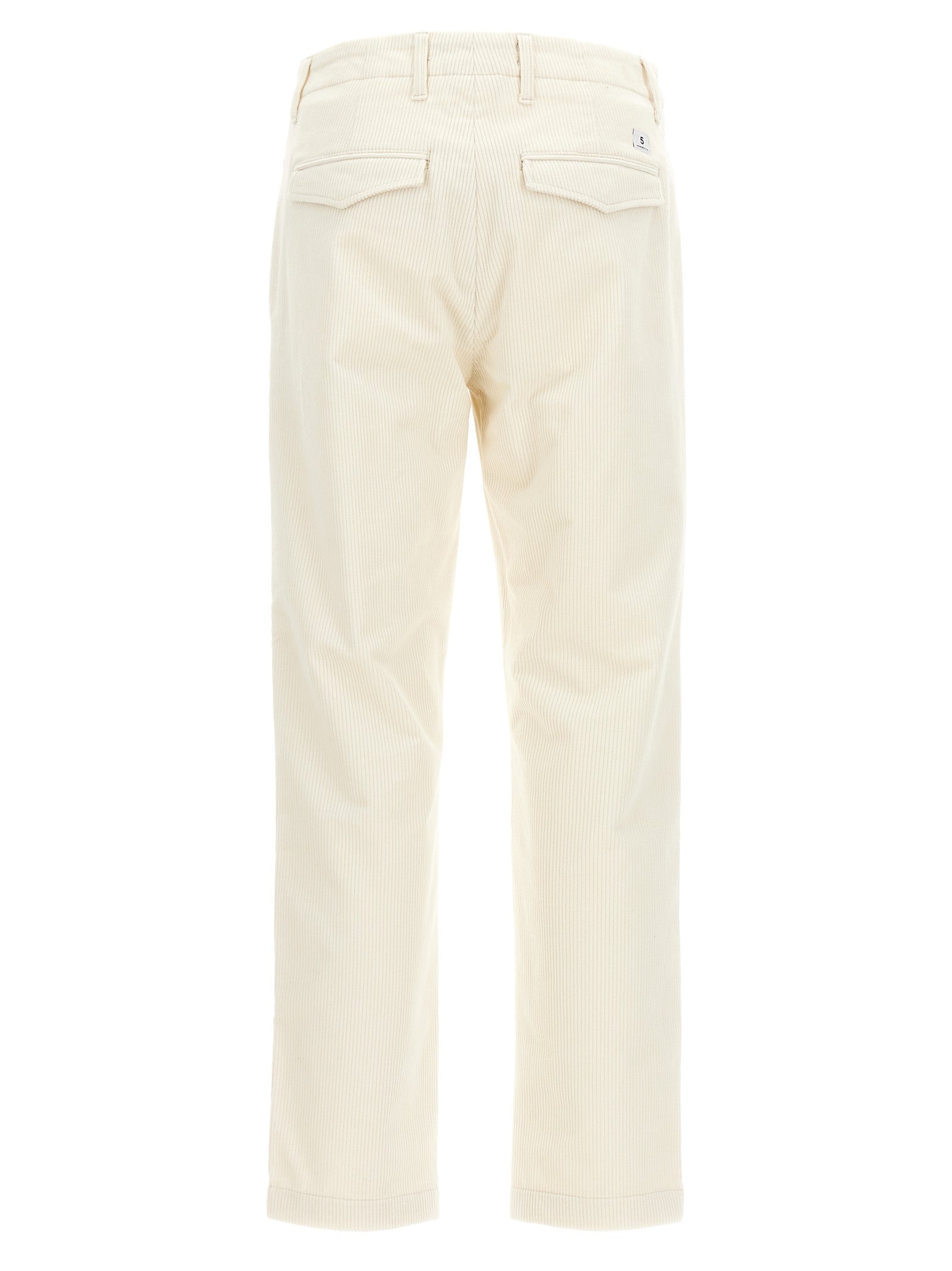 Casual Pants by Department 5 for men in stretch cotton corduroy white features a polished silhouette with a polished , reaching a polished long and finished with a polished .