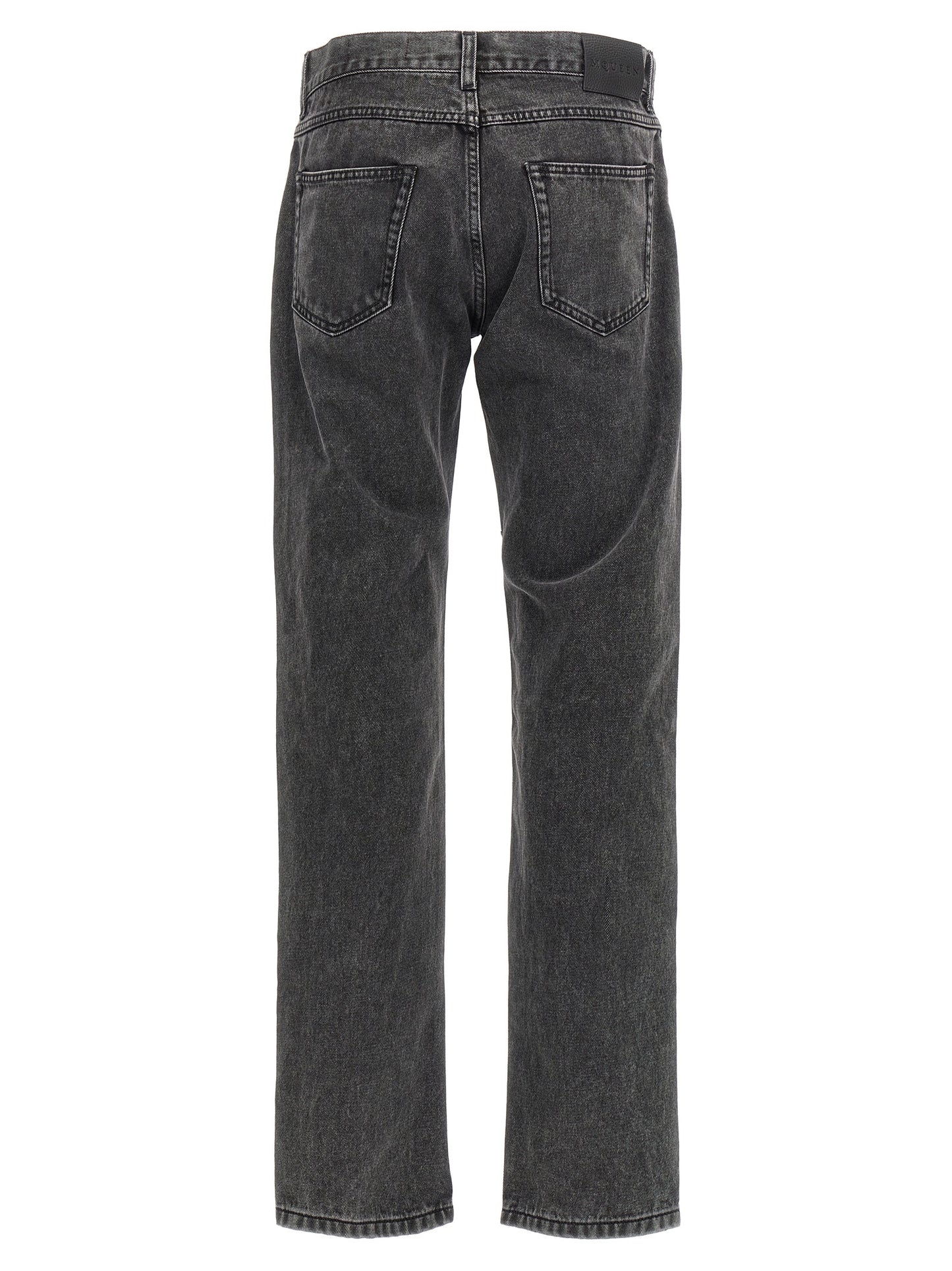 Jeans by Alexander McQueen for men in denim cotton black features a refined silhouette with a refined straight-leg, defined by a and a refined long for a refined finish.