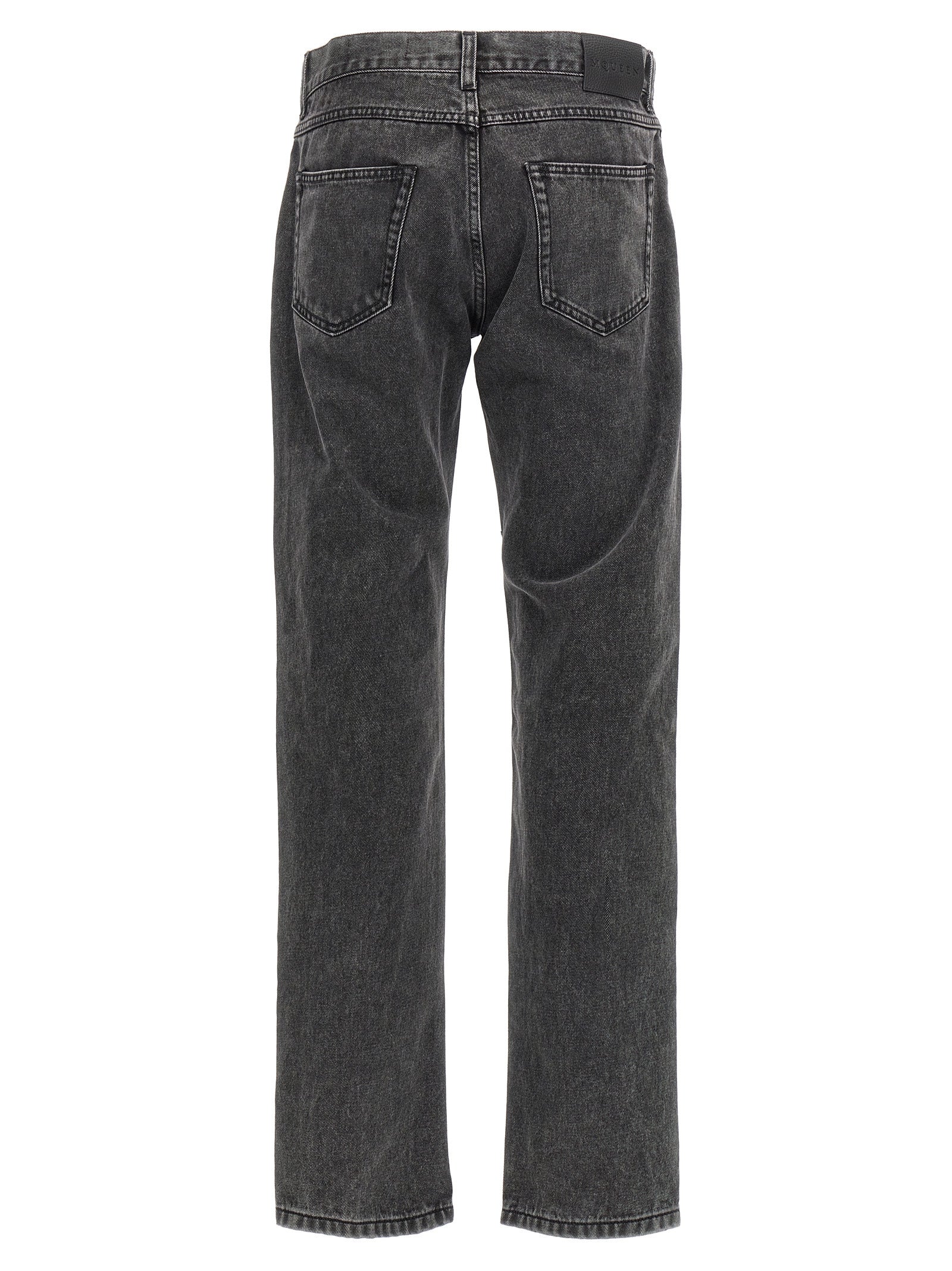 Jeans by Alexander McQueen for men in denim cotton black features a refined silhouette with a refined straight-leg, defined by a and a refined long for a refined finish.
