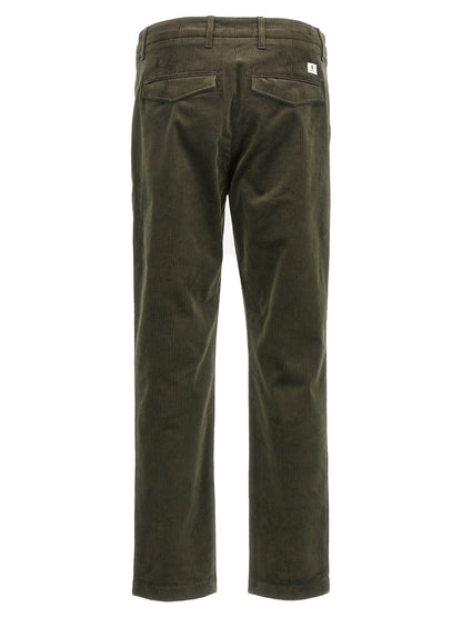 Pants by Department 5 for men in stretch cotton corduroy bicolour & green features an understated silhouette, showcasing a sophisticated and long with a refined for an understated, polished aesthetic.