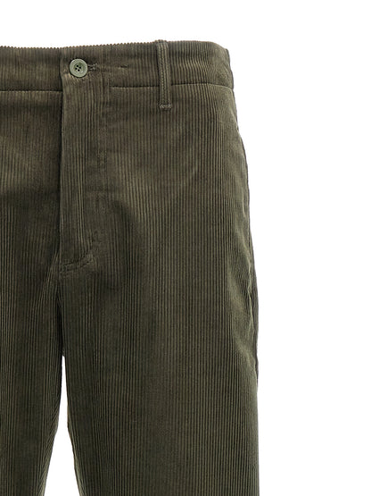 Pants by Department 5 for men in stretch cotton corduroy bicolour & green features a stylish silhouette with a stylish , long, and .