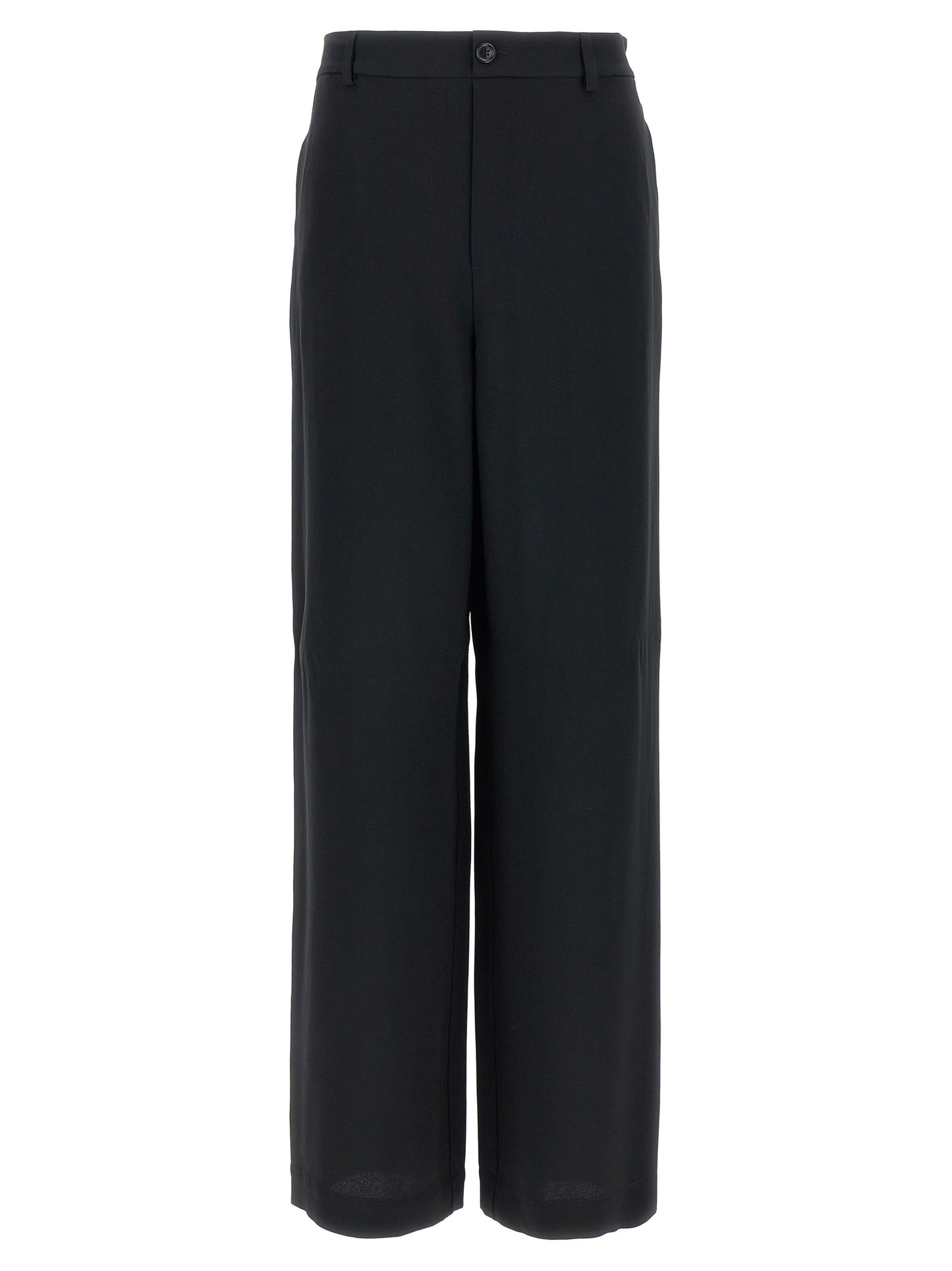 Chinos Pants by Moschino for women in acetate & viscose black features an contemporary silhouette, showcasing a sophisticated and long with a refined for a truly contemporary aesthetic.
